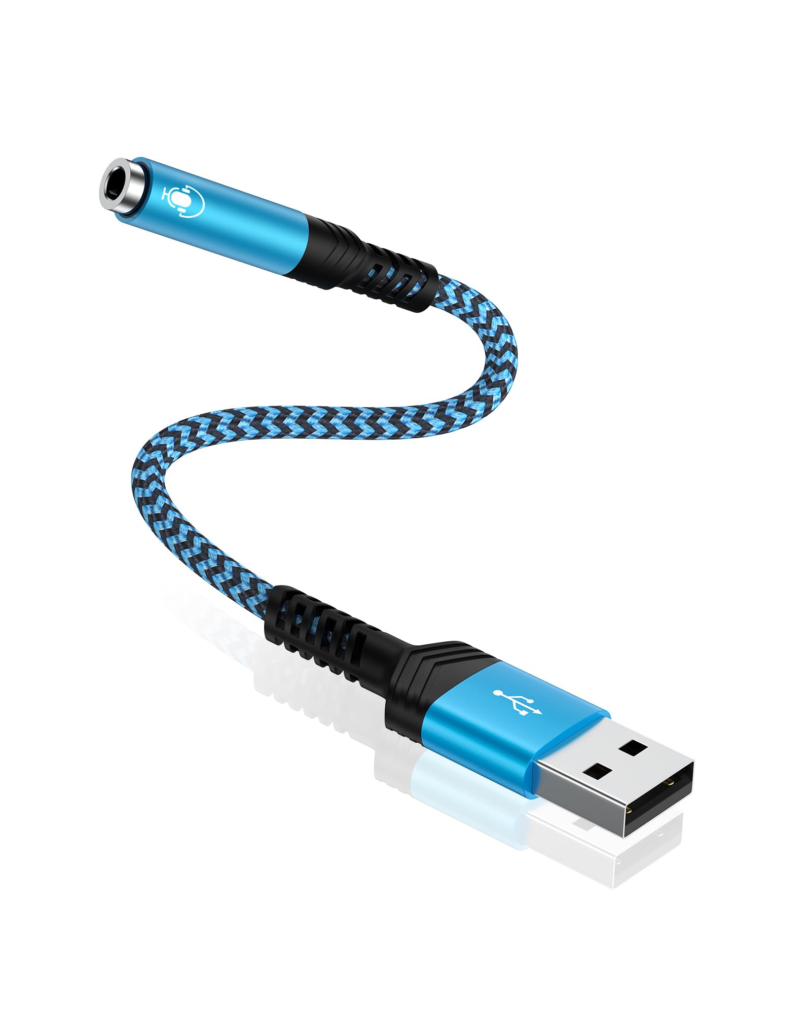 USB to 3.5mm Aux Adapter - Type A to Headphone Jack Converter - External USB Sound Card Audio Dongle for PC, Laptop, Desktop, PS4, PS5, Speakers & Headsets - Compatible with Windows 11/10/9/8/7, Mac & Linux - Perfect for Gaming, Music Streaming & Conference Calls