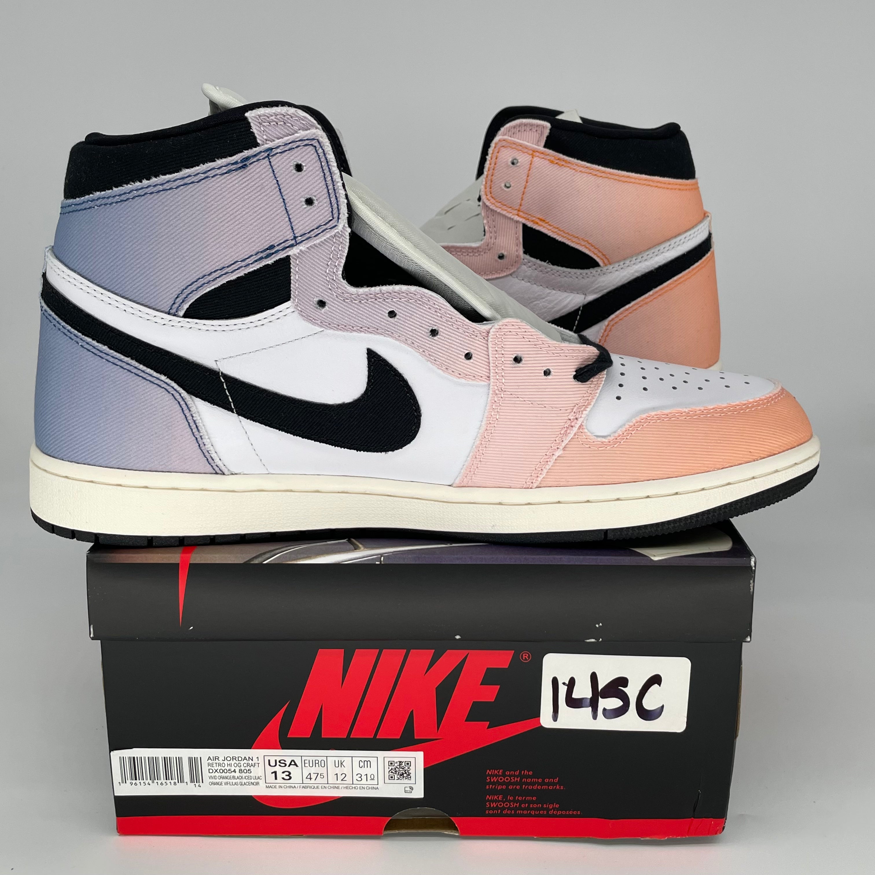 AIR JORDAN 1 SKYLINE Sneakers - Men's Size 13 (DX0054-805) - Retro High Top Basketball Shoes for Streetwear & Sports
