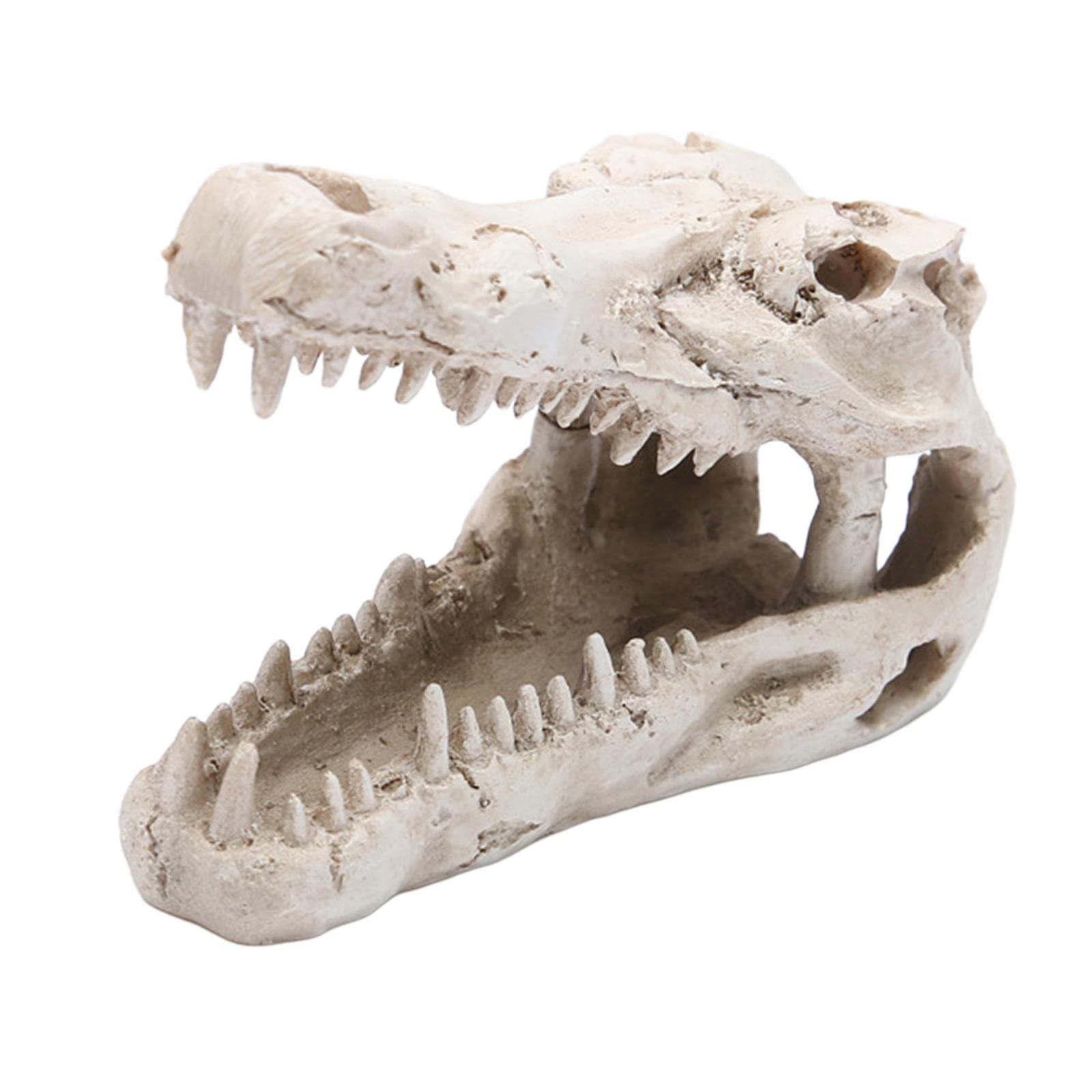 Dinosaur Skull Decor - Realistic Triceratops Skull Figurine for Reptile Terrariums, Fish Tanks & Aquariums | Waterproof Reptile Hide Cave & Unique Aquarium Ornament for Garden Ponds, Home Decor