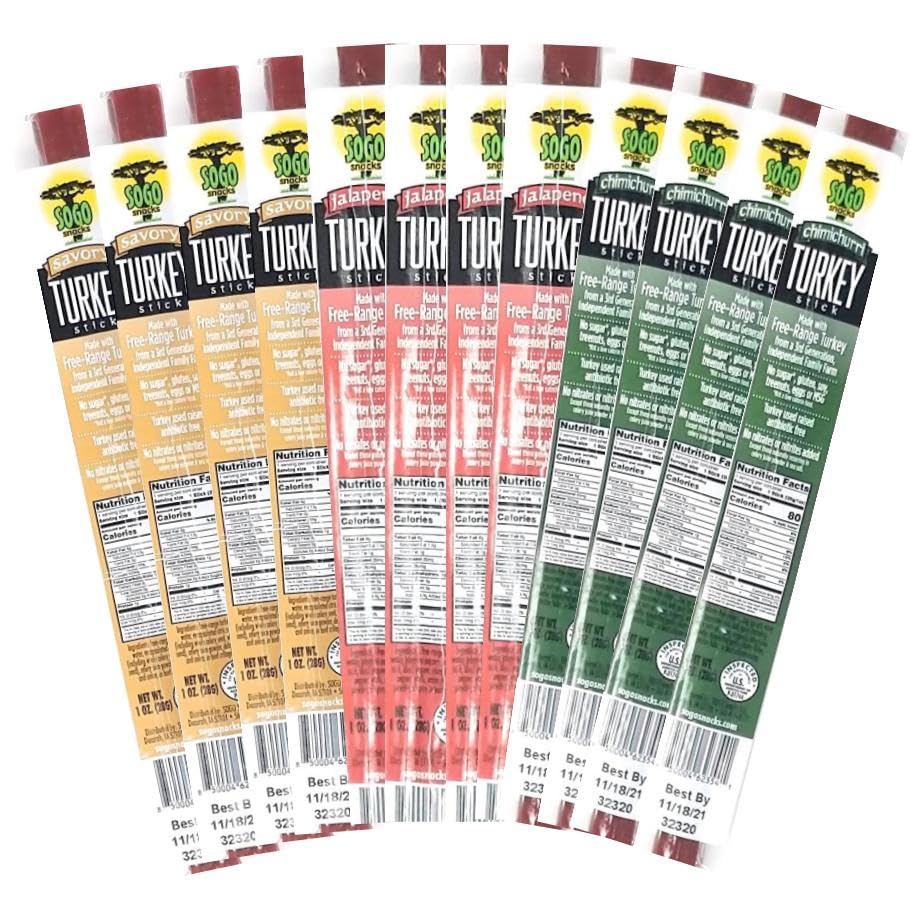 Organic Free-Range Turkey Snacks - No Sugar, Low Carb, Keto & Paleo Friendly - Gluten Free, Non-GMO, No Soy, MSG, Dairy, Nuts or Nitrates - Family Farm Sourced (1-oz, 72 Count) - Perfect for On-the-Go Snacking, Lunchboxes & Healthy Lifestyle