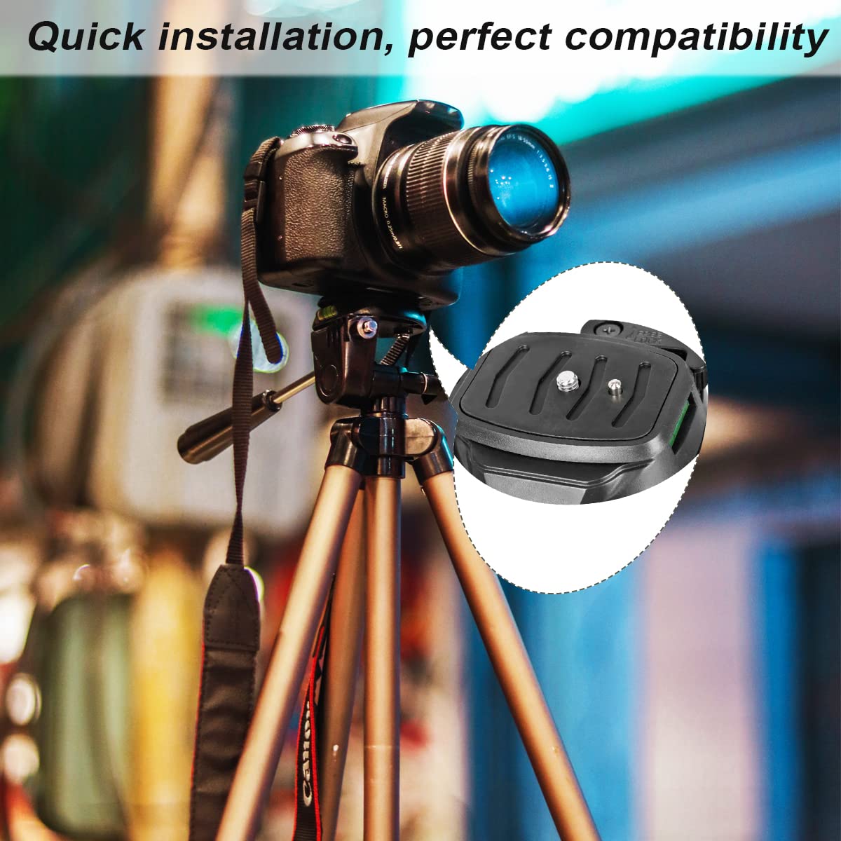 IOUALEY 2 Pack 43mm Quick Release Plate Camera Mount Adapter - Compatible with CX-444 & VCT-D580RM Tripods - Durable Tripod Ball Head Replacement for DSLR Cameras - Perfect for Photography, Videography & Travel Shooting
