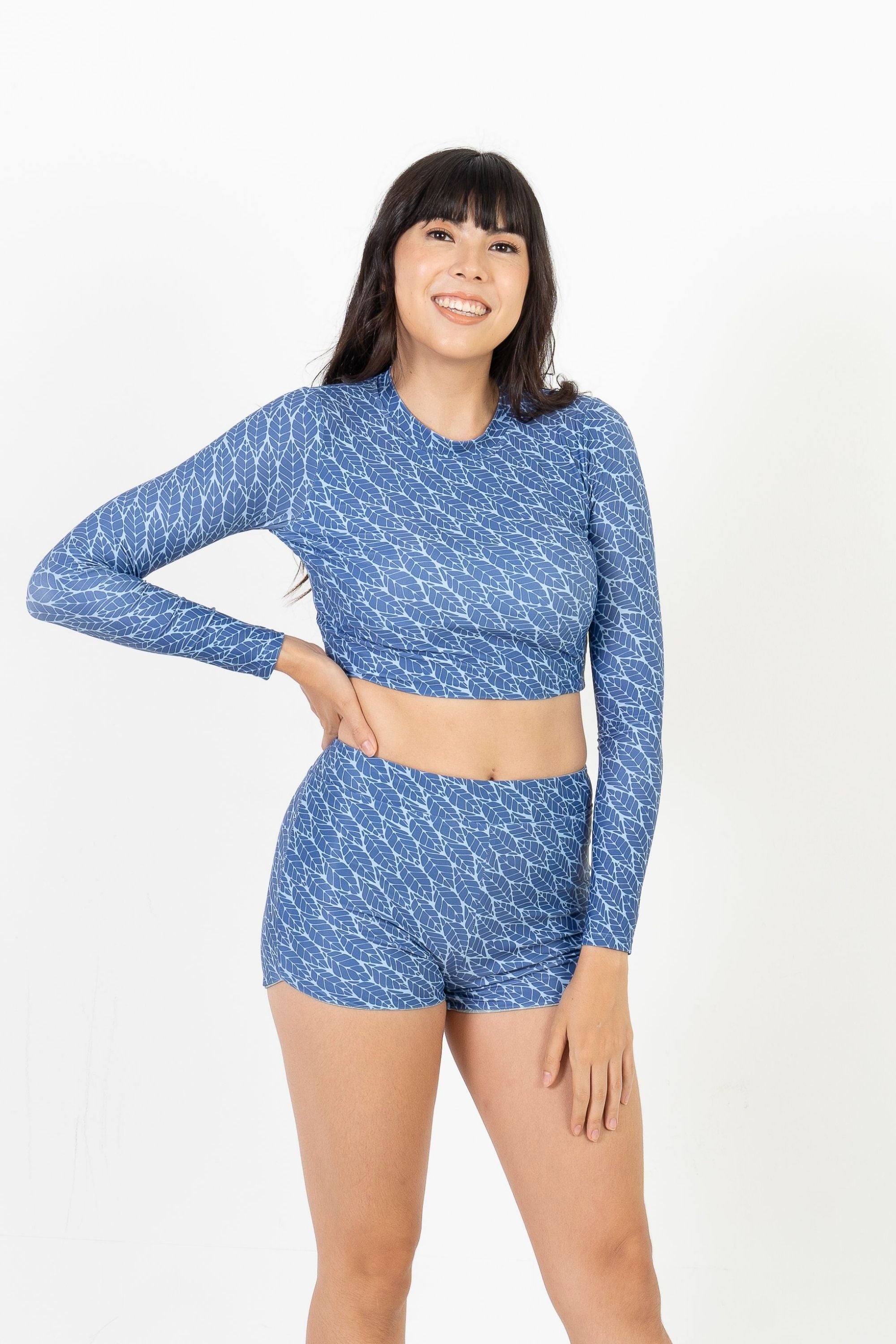 Maui Rash Guard UPF 50+ Sun Protection - Blue Canopy for Men & Women - Perfect for Surfing, Swimming & Beach Activities