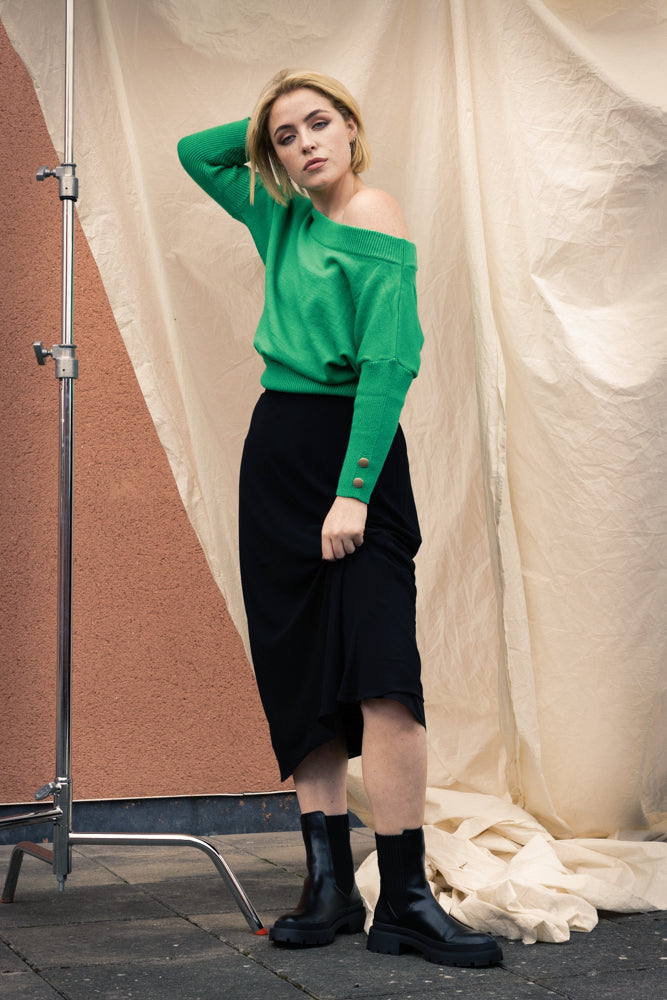 Florence Skirt for Women - Elegant Black Midi Skirt with Flowy Design | Perfect for Office, Date Night & Summer Outfits