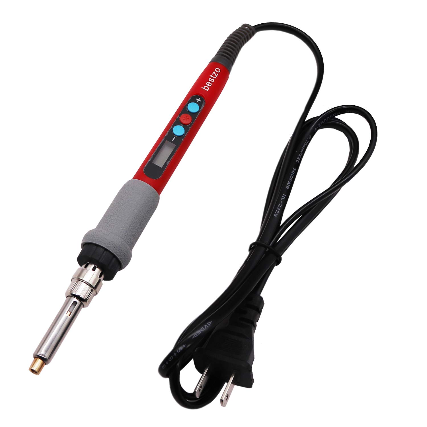 BESTZO Upgraded LCD Wood Burning Kit with Soldering Iron - Pyrography Tool Set for Wood Carving, Embossing & Soldering | Includes Multiple Tips, Manual & Portable Carrying Case (Red) | Perfect for DIY Crafts, Woodworking Projects & Home Decor