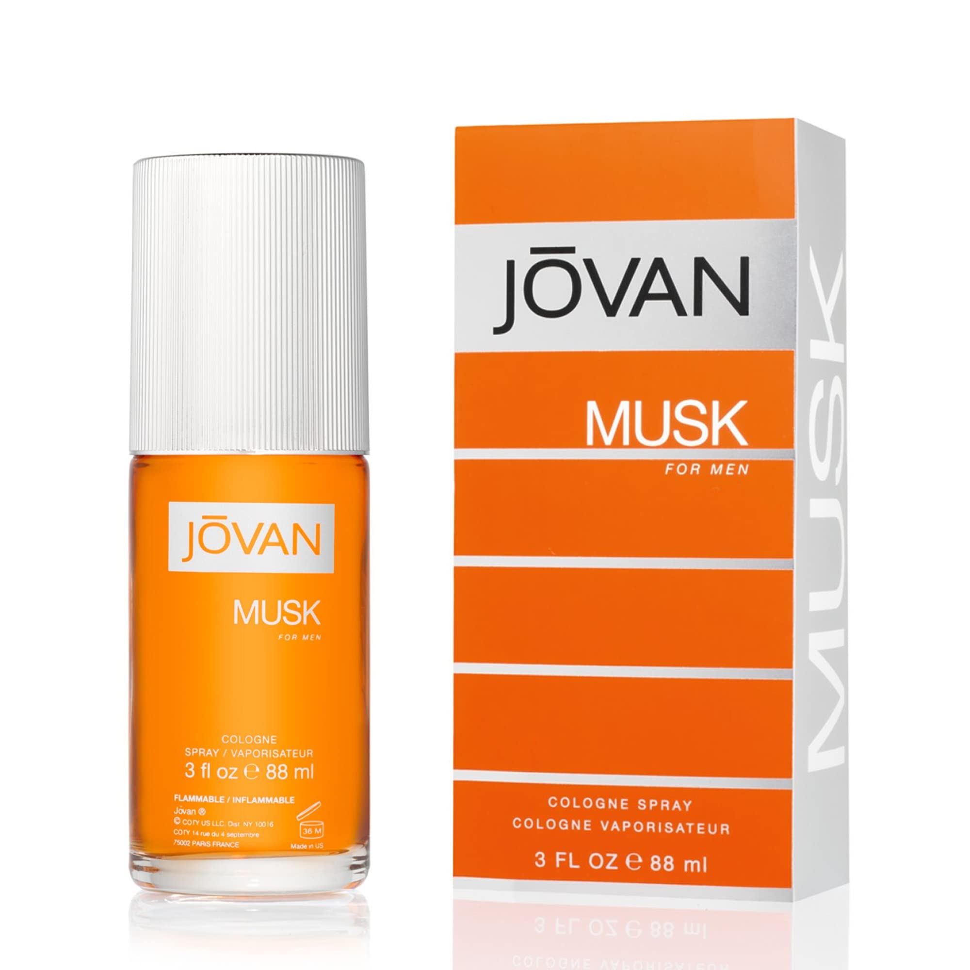 Jovan Musk Cologne for Men - 3 oz Eau de Toilette Spray with Carnation, Lavender & Amber Notes | Long Lasting Perfume for Everyday Wear & Travel | Gift for Him, Date Night, Office & Special Occasions