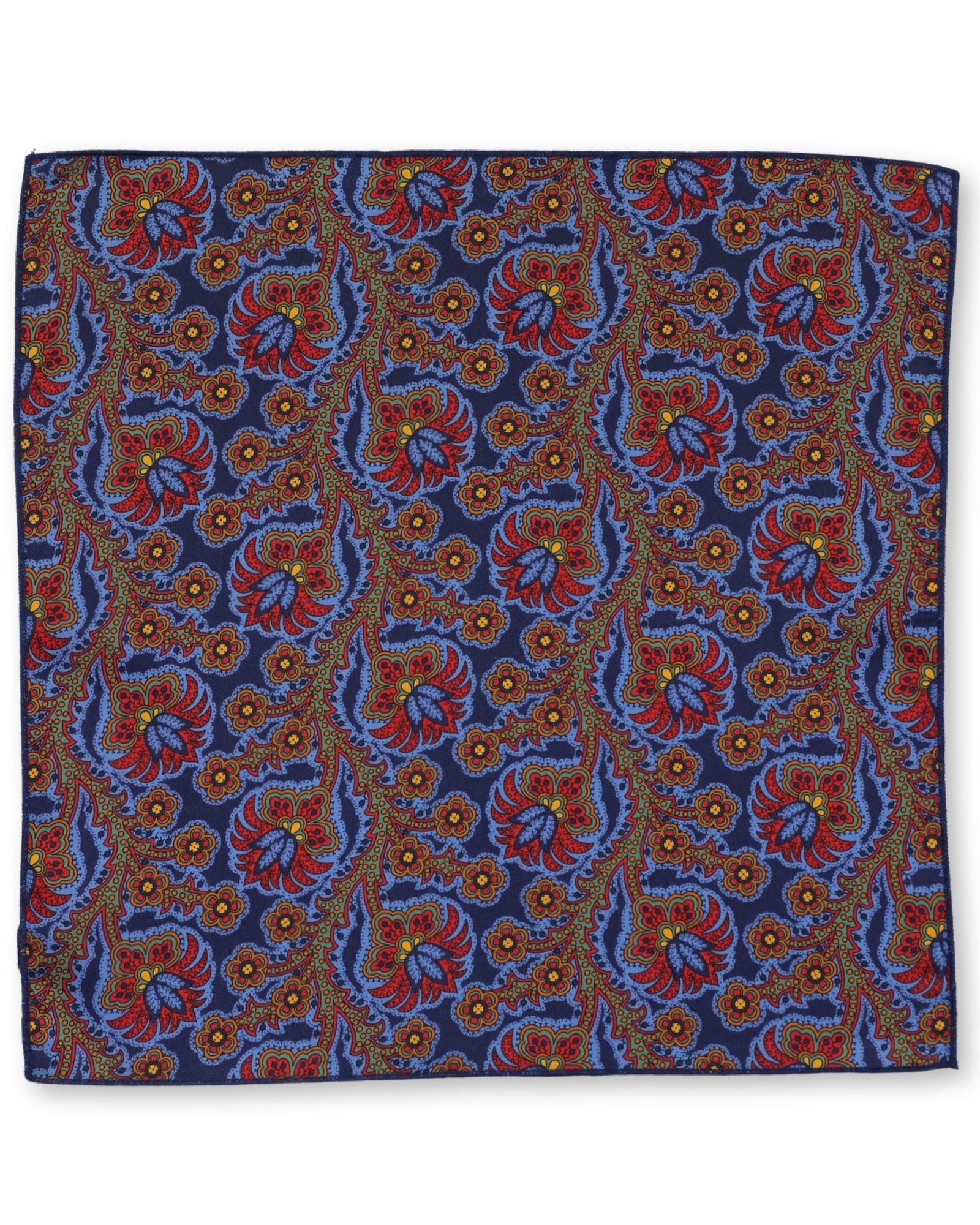 DÉCLIC Seca Paisley Hanky Scarf - Navy Blue Fashion Accessory for Women, Perfect for Weddings, Parties, and Everyday Elegant Style