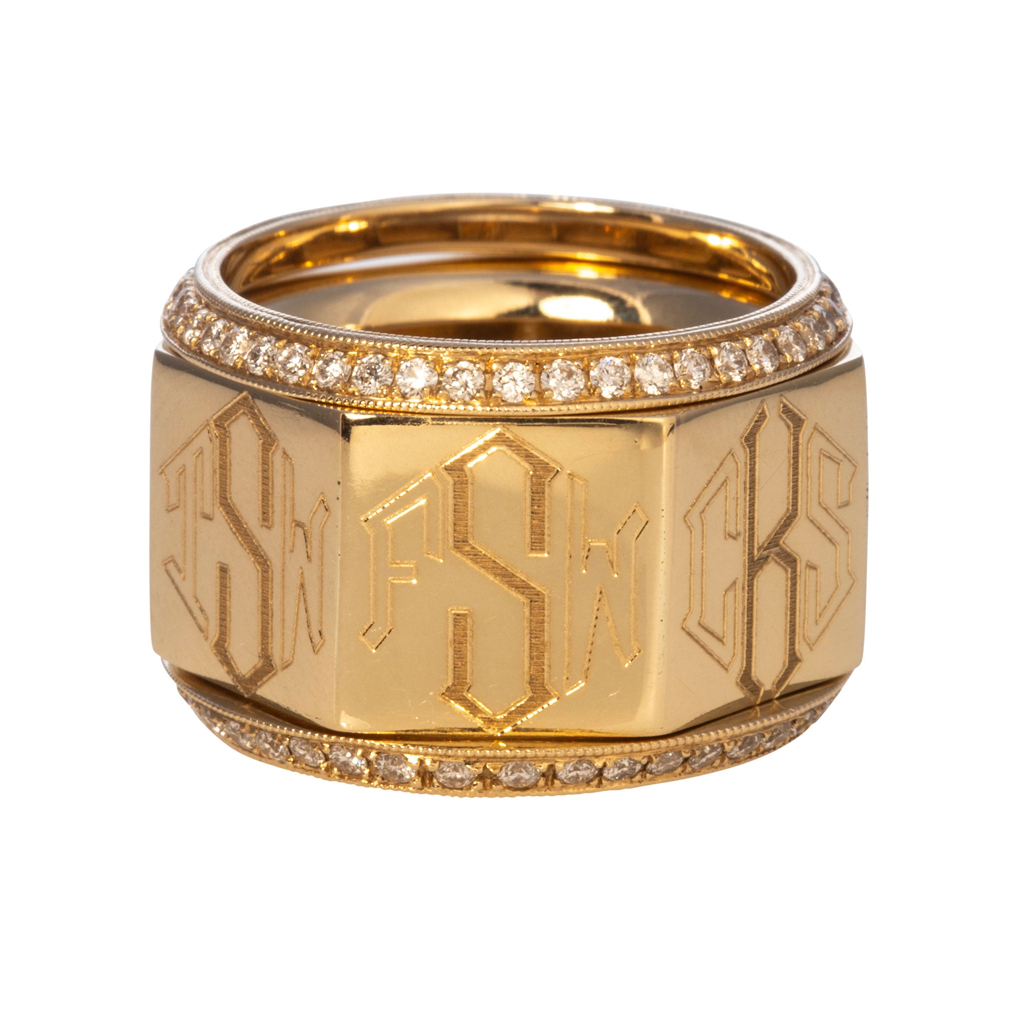 14K Gold Custom Engraved Family Ring - Personalized Name & Date Jewelry for Anniversaries, Weddings & Special Occasions