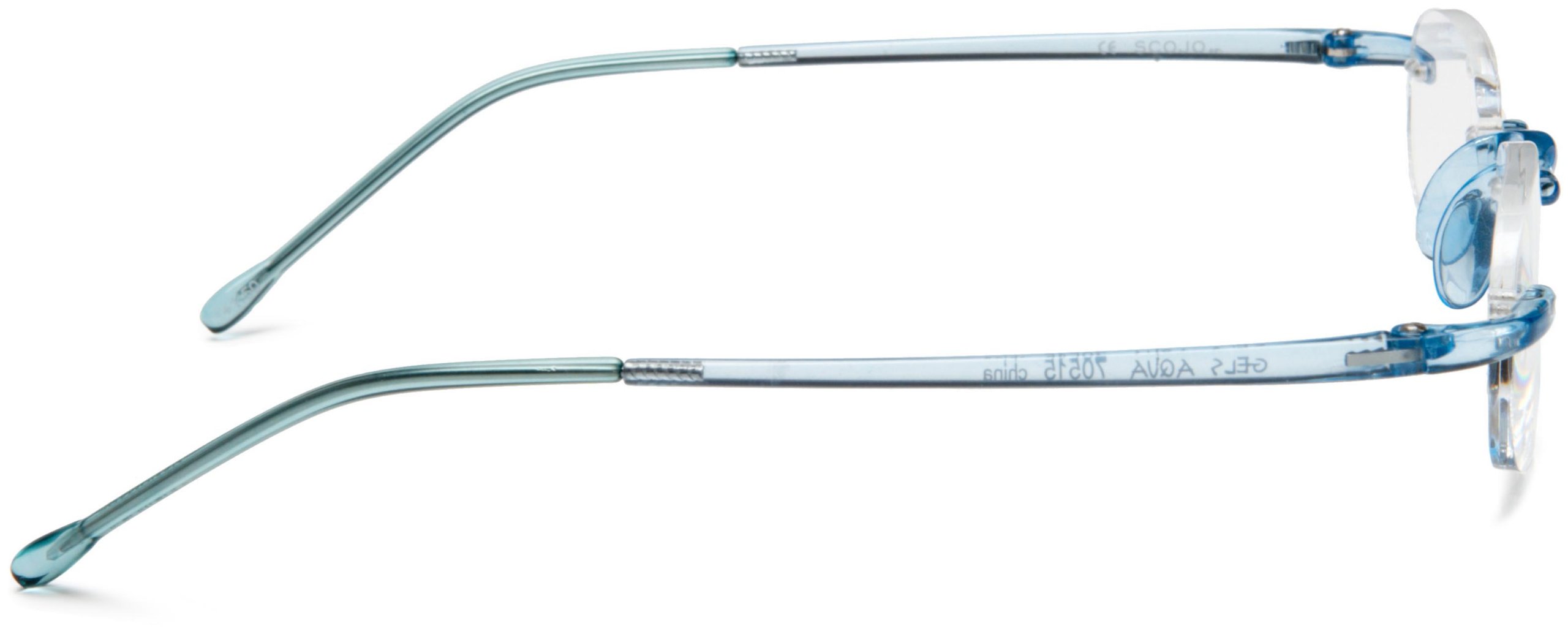 Scojo Gels Rimless Reading Glasses for Men & Women - Lightweight Comfortable Eyewear for Reading, Computer Work & Crafts - Blue Light Blocking +1.00 to +3.50 Magnification