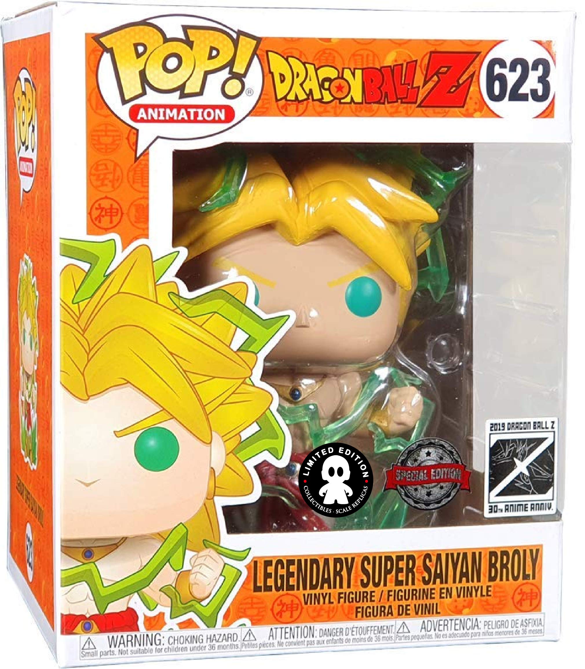 Funko Pop! Animation: Dragon Ball Super - Legendary Super Saiyan Broly #623 Exclusive 6-Inch Vinyl Figure | Collectible Gift for Anime Fans, Perfect for Display & Home Decor