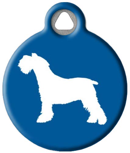 Personalized Schnauzer Dog Tag - Custom Engraved Silent Polymer Pet ID Tag for Small Dogs (.875