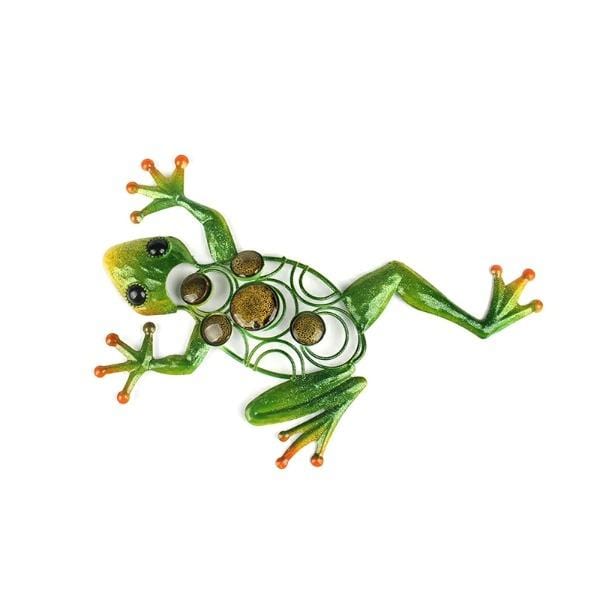 Handmade Frog Metal Wall Art Decor - Rustic Outdoor & Indoor Home Decor for Living Room, Bedroom, Garden - Unique Animal Themed Wall Sculpture for Nature Lovers