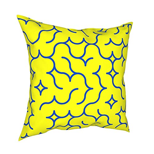 Blue and Yellow Random Arc Pattern