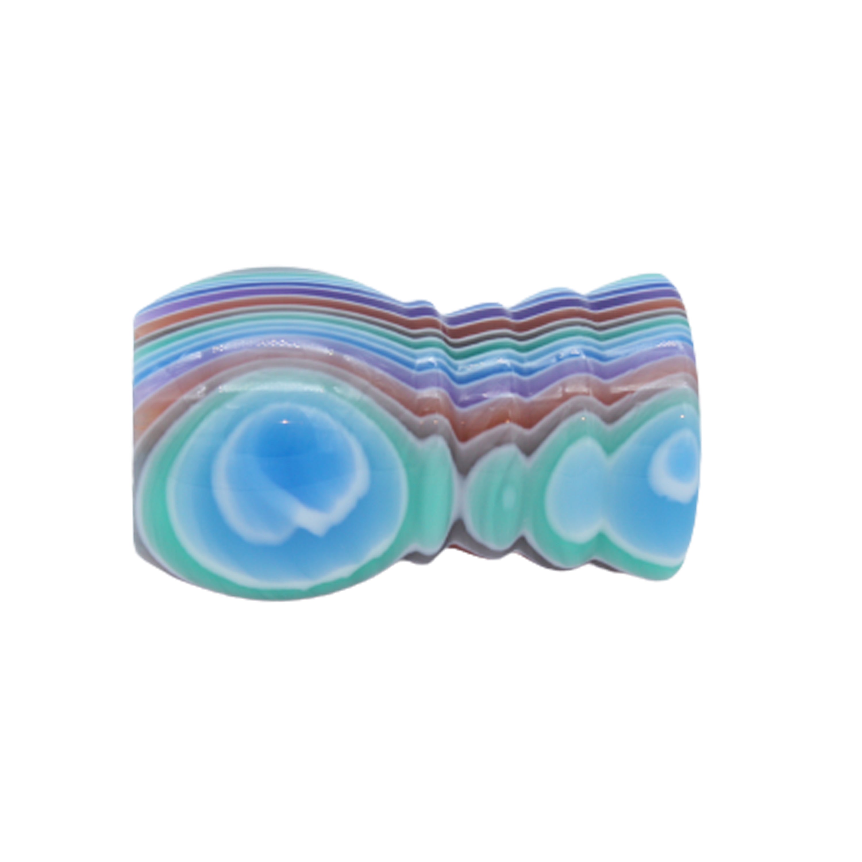 Premium Blue Stripe Handmade Shaving Brush Handle - Fits 20mm & 22mm Knots - Perfect for Wet Shaving & Grooming Gifts