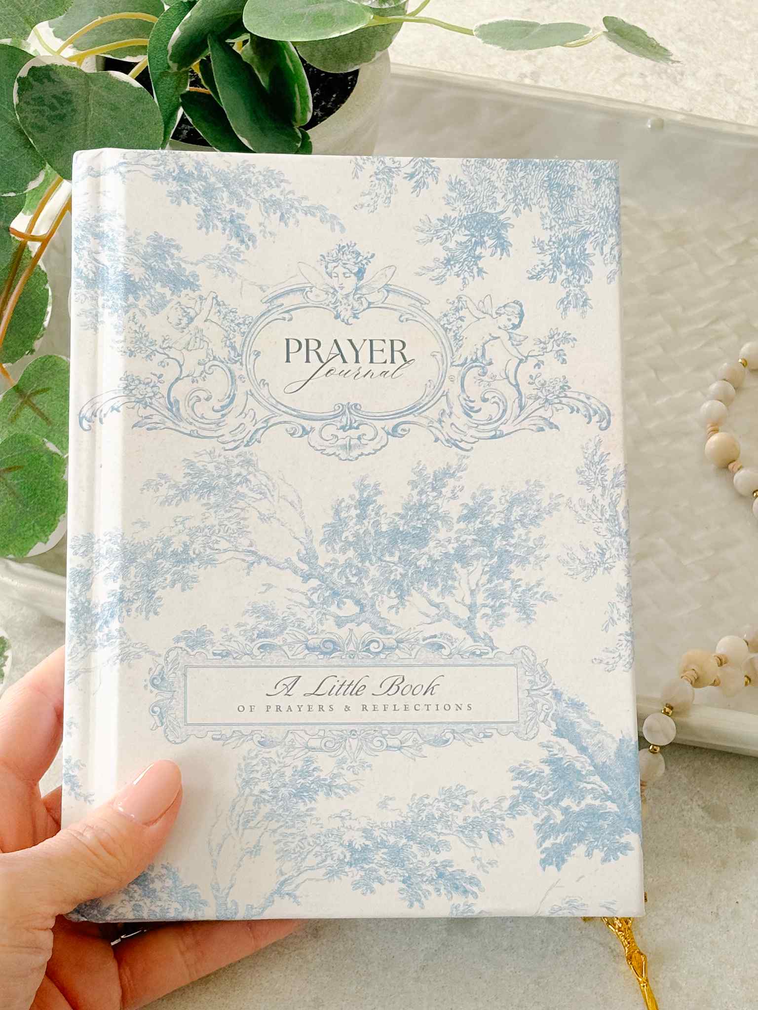 French Toile Prayer Journal - Inspirational Christian Notebook for Bible Study, Devotional Writing & Gift Giving - Perfect for Church, Quiet Time & Personal Reflection