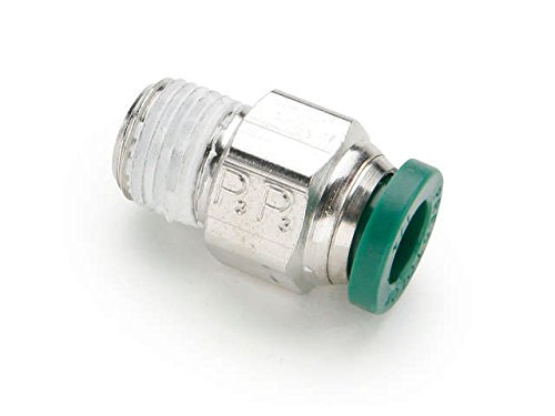 Parker Hannifin 68PLP-4-0 Prestolok PLP Nickel Plated Brass Male Push-to-Connect Fitting - 1/4