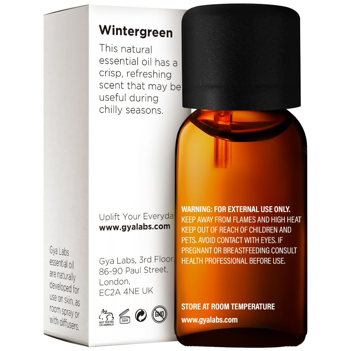 Gya Labs 100% Pure Wintergreen Essential Oil - 0.34 Fl Oz Natural Aromatherapy Oil for Diffusers, Skin Care, Hair Care, Candle Making & Massage - Refreshing Crisp Woodsy Scent - Perfect for Relaxation, Stress Relief & Home Fragrance