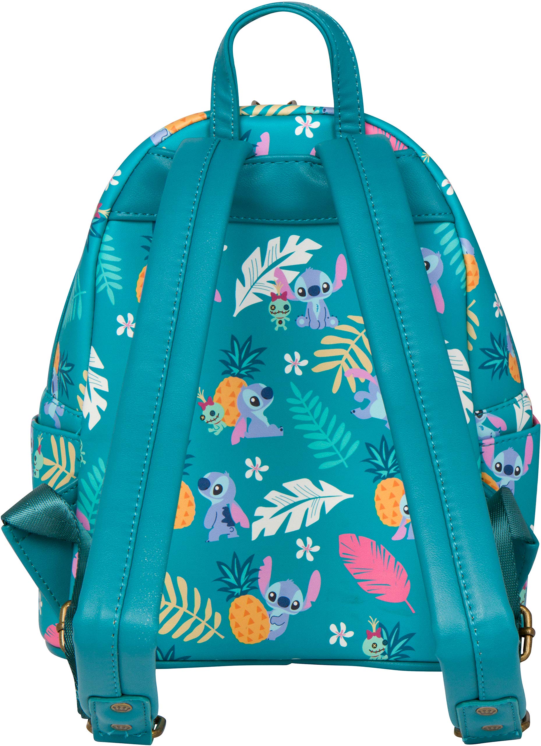 Loungefly Disney Lilo & Stitch Mini Backpack for Women - Cute Cartoon Character Small Crossbody Bag for School, Travel & Cosplay