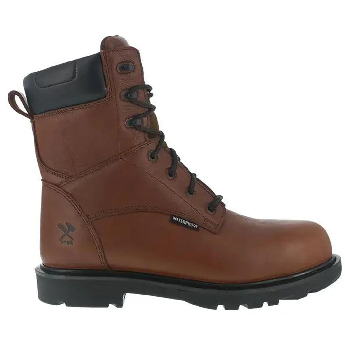 Hauler Composite Toe 8 Inch Waterproof Work Boots for Men - Brown Safety Shoes for Construction, Warehouse & Outdoor Work