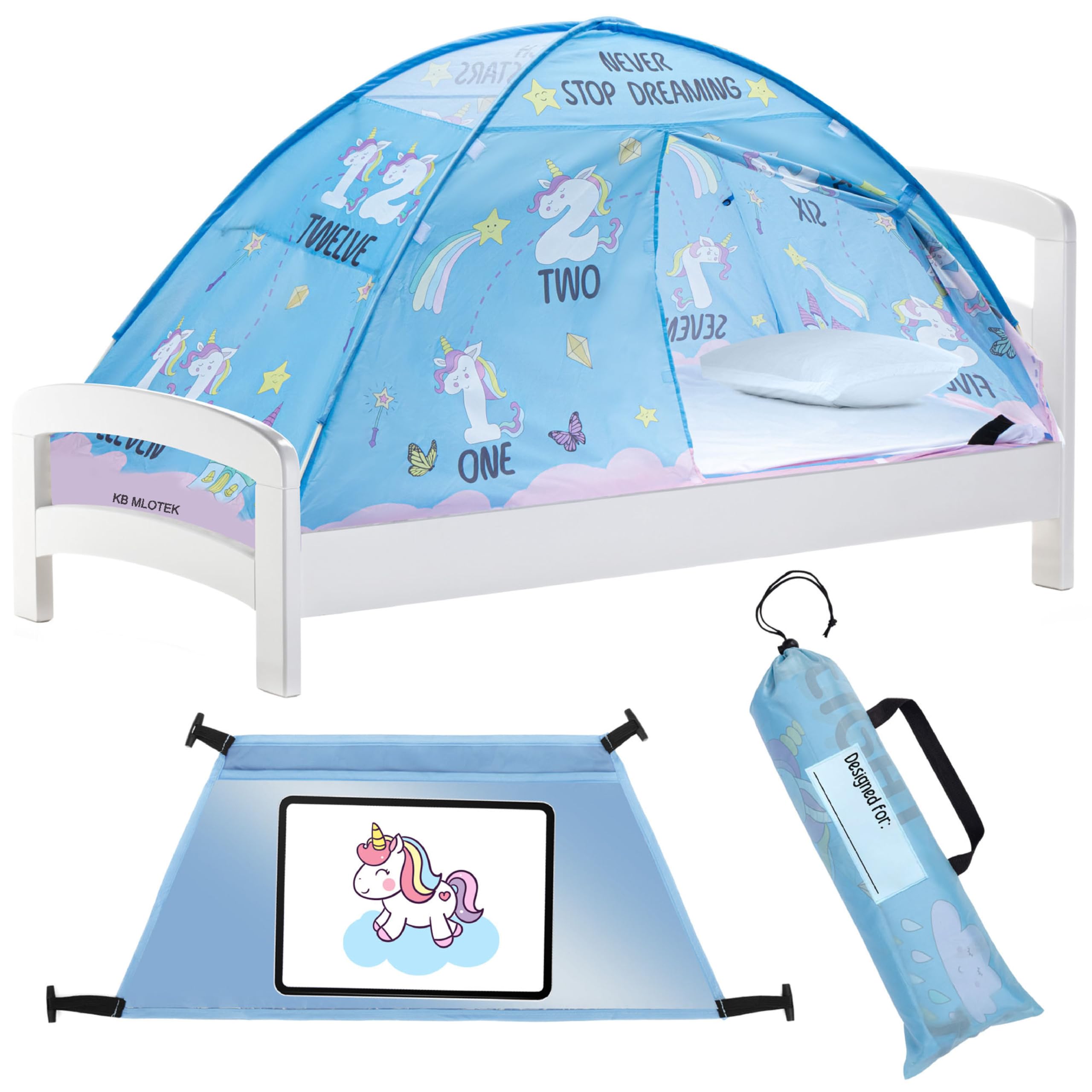 Pink Unicorn Bed Tent for Kids - Magical Dream Canopy for Girls & Boys - Perfect for Bunk Beds & Indoor Play