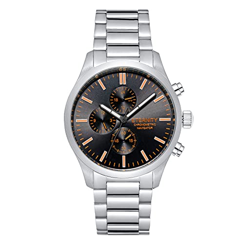 Silver/black dial