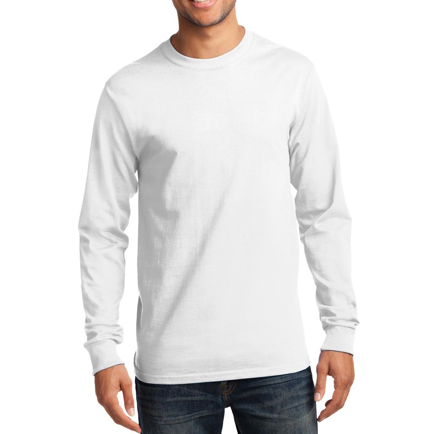 Premium Men's Long Sleeve Essential T-Shirt - Soft Cotton Crewneck Basic Tee for Casual Wear, Layering & Everyday Comfort