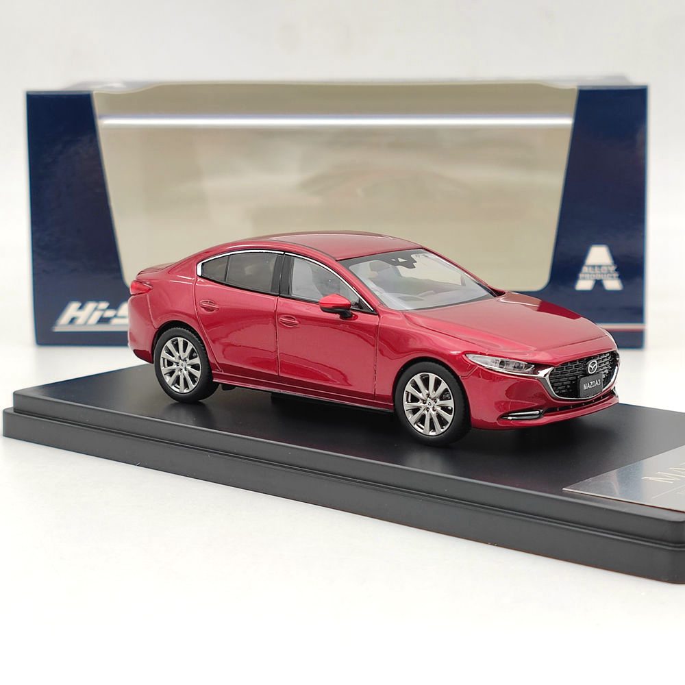 1/43 Scale MAZDA 3 SEDAN 2019 Red Diecast Model Car - Hi Story HS259RE Collectible Toy for Adults & Kids - Perfect for Display, Gifts, and Car Enthusiast Collections