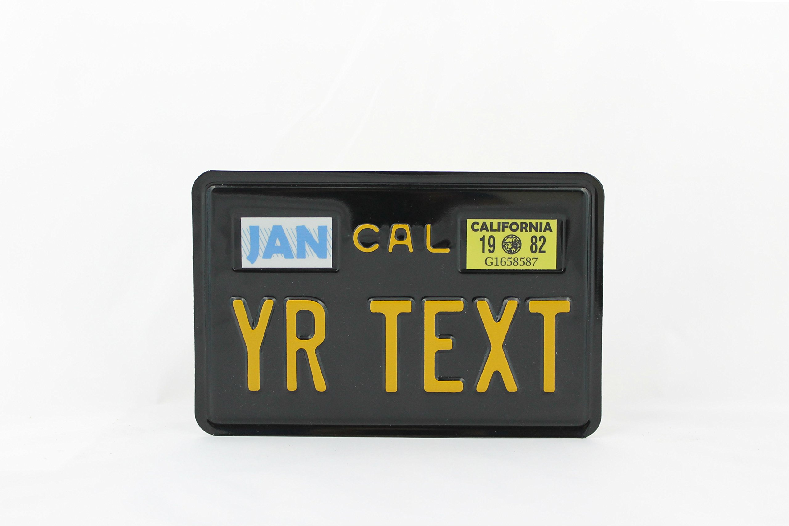 Custom Embossed California Motorcycle License Plate - Personalized Number Plate for Bikes, Black - Perfect for Motorcycle Enthusiasts & Gift Ideas for Dates, Stickers & Collectors