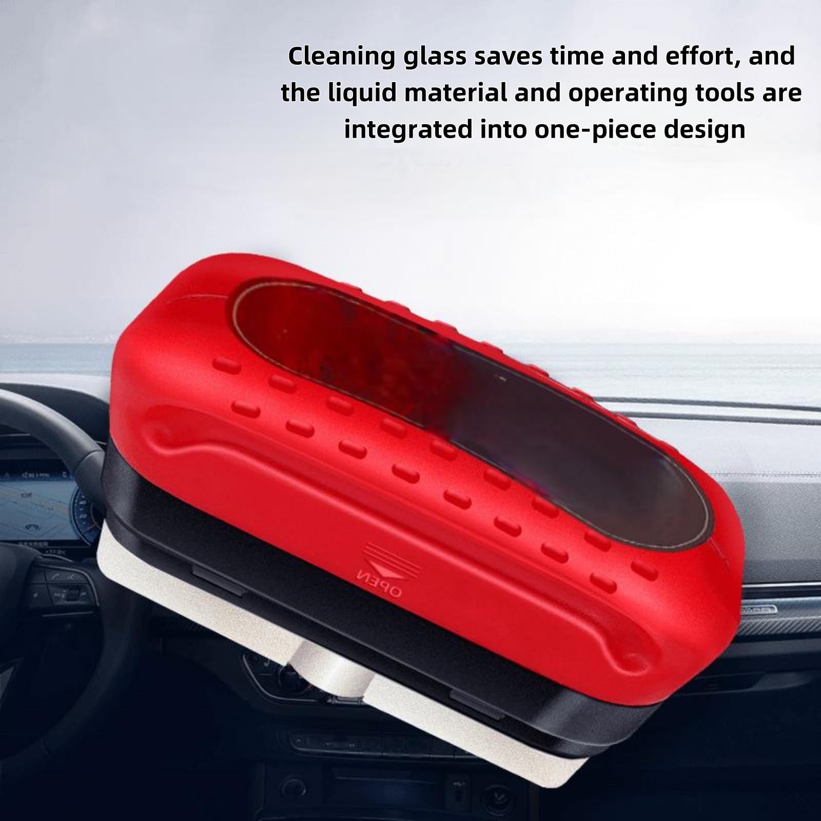 FOLENZU Athartle Window Cleaner Kit - Automotive Glass Cleaning Brush, Windshield Oil Film Remover & Scraper Tool - Perfect for Car, Home & Office Window Cleaning