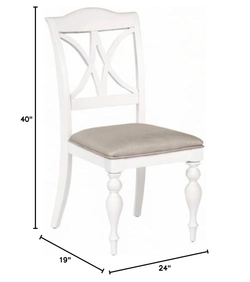 LIBERTY FURNITURE Summer House Slat Back Side Chair Set of 2 - Ready-to-Assemble Dining Chairs for Patio, Kitchen & Outdoor Use