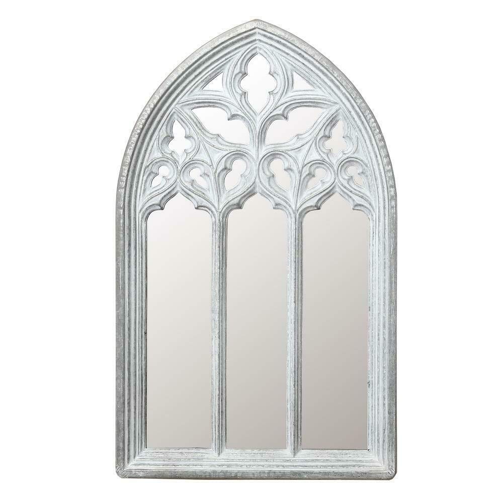 Vintage Metal Arched Window Wall Mirror - Full Length Standing Mirror for Bedroom, Bathroom & Vanity - Farmhouse Decor, Makeup Mirror & Wall Art - Perfect for Home Decor, Dressing Room & Entryway