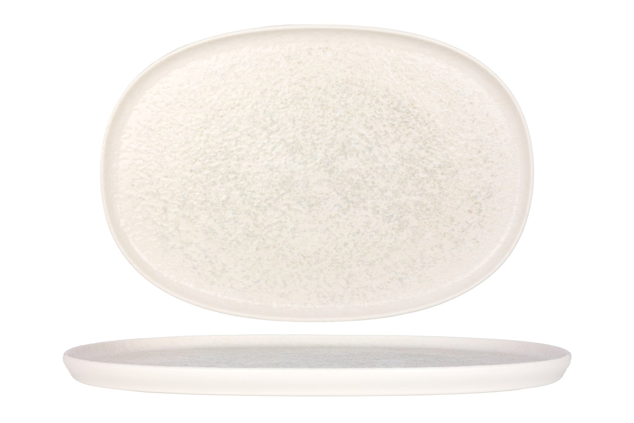 Lunar White Oval Serving Plate 34 cm - Elegant Dinnerware for Formal Dining, Buffets & Special Occasions