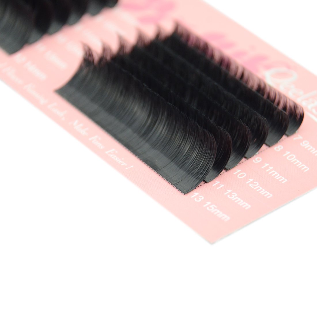 Premium Faux Mink Eyelash Extensions - 0.05 D Curl Mixed Length in Tray for Volume Blooming, Self-Making Fan & 1 Second Flowering - Perfect for Bridal, Party & Special Occasion Makeup Looks