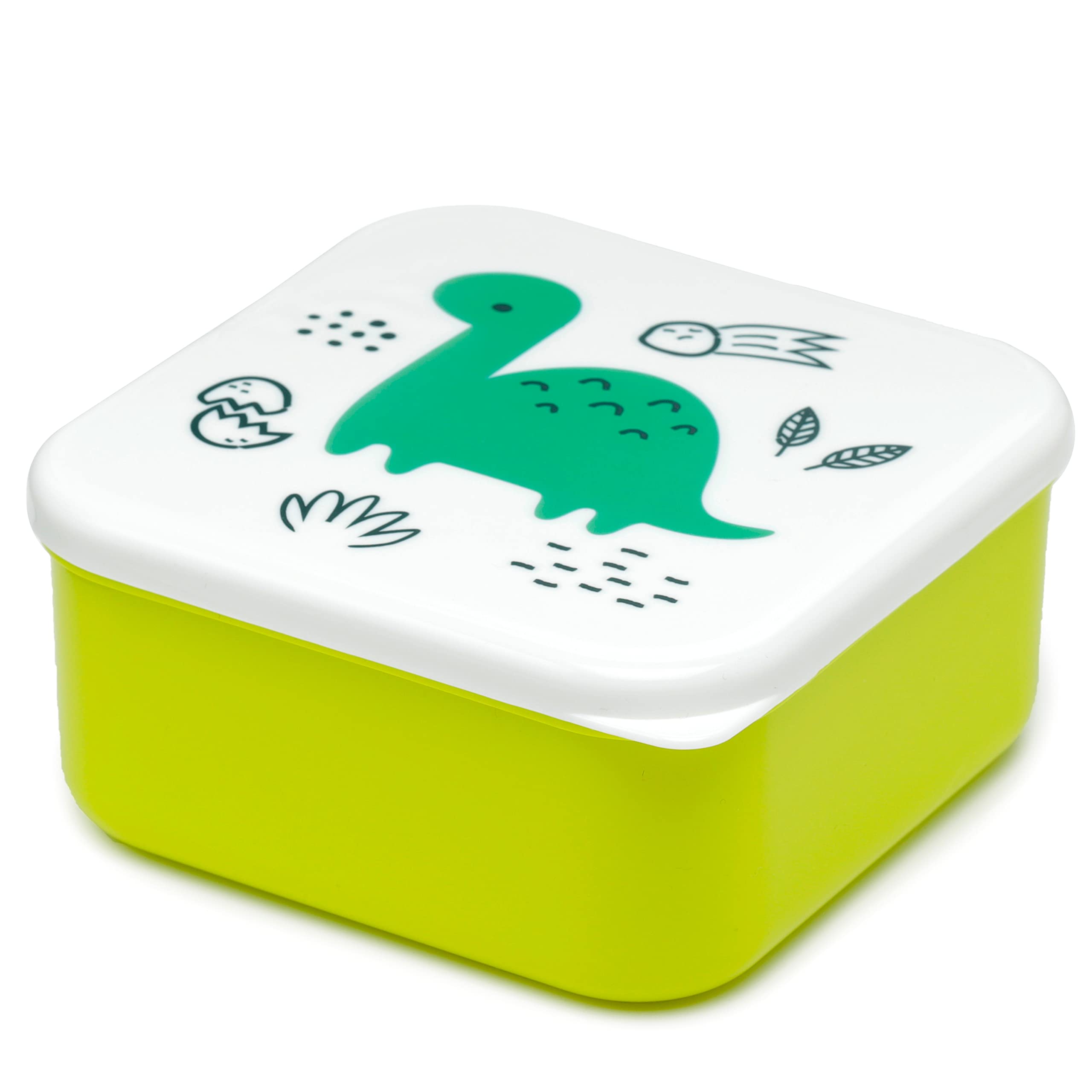 Puckator Dinosauria Jr 3-Piece Lunch Box Set with Multi-Compartment Storage (S/M/L) - Reusable Food Containers for Kids & Adults - BPA-Free Snack Boxes for School, Work & Picnics - Durable Lunch Containers with Secure Lids for Meal Prep & On-the-Go Eating