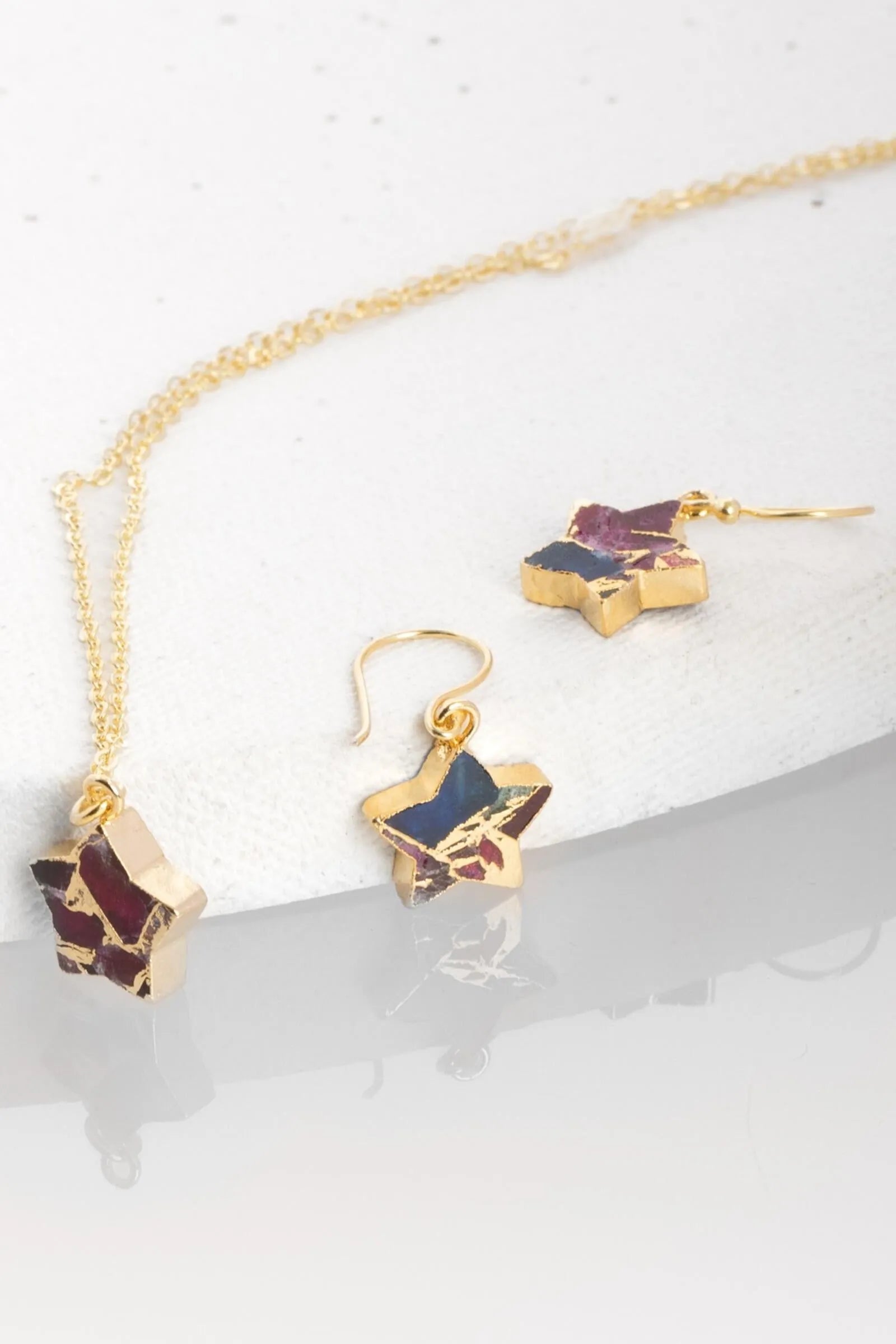 Mojave Star Mini Earring and Necklace Set - Sterling Silver Boho Jewelry for Women - Perfect for Everyday Wear, Date Nights & Special Occasions