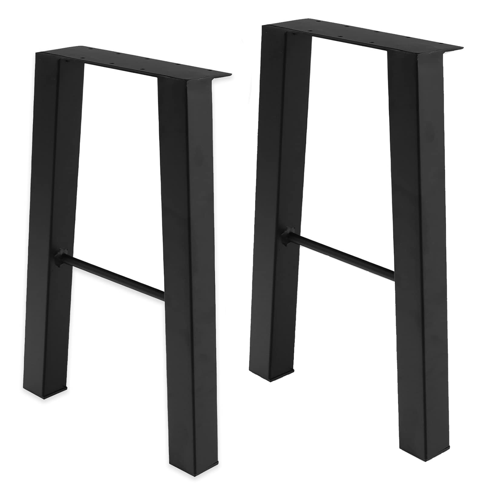 TENGCHANG 16 Inch Heavy Duty Metal Bench Legs - Black Coffee Table Legs for Furniture, Desk & Chair (Set of 2) - Perfect for DIY Home Office, Living Room & Outdoor Projects