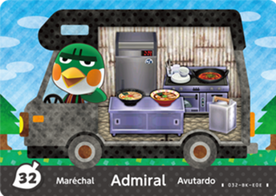 Admiral Animal Crossing Amiibo Card - Complete New Leaf Welcome Amiibo Series Collection | Perfect for Nintendo Switch & 3DS Game Compatibility | Great for Collectors and Gamers