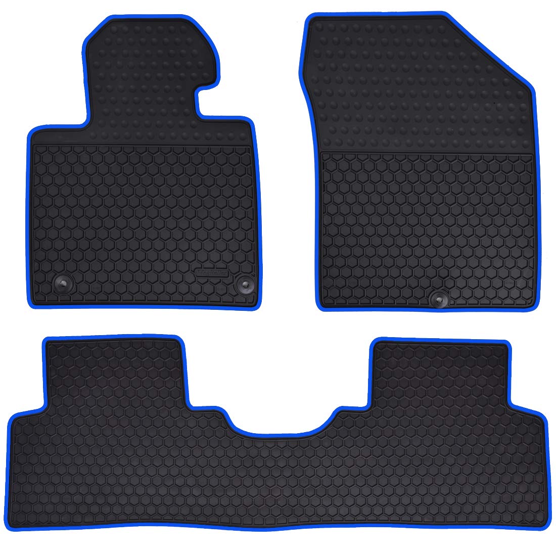Custom Fit Hyundai Santa Fe 2019-2020 All Weather Floor Mats - Heavy Duty Odorless Rubber Car Mats Set (Front & Rear) | Washable, Non-Slip Protection for SUV Interior | Perfect for Winter Snow, Mud & Rain Protection