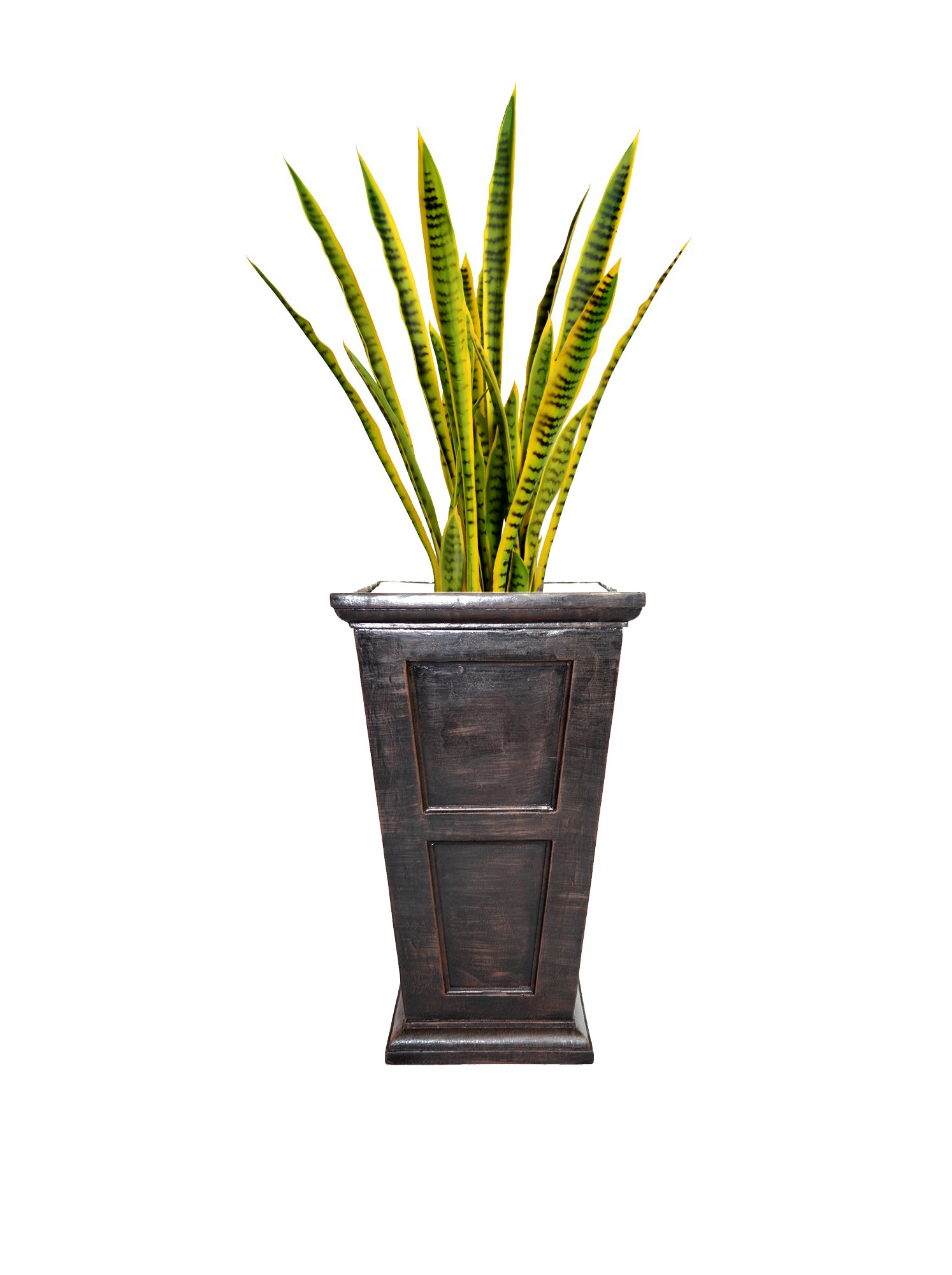 Vintage Artificial Faux Real Touch Snake Plant (Sansevieria) - Low Light Indoor Houseplant for Home Office Decor - Perfect for Living Room, Bedroom & Bathroom Decoration (VHX121201)