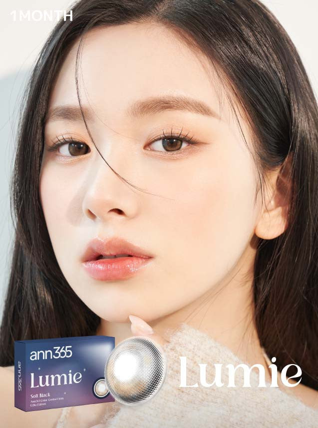Lumie Soft Black Monthly Contact Lenses (2 Pack) - Comfortable & Breathable for Daily Wear - Perfect for Work, School, and Special Occasions
