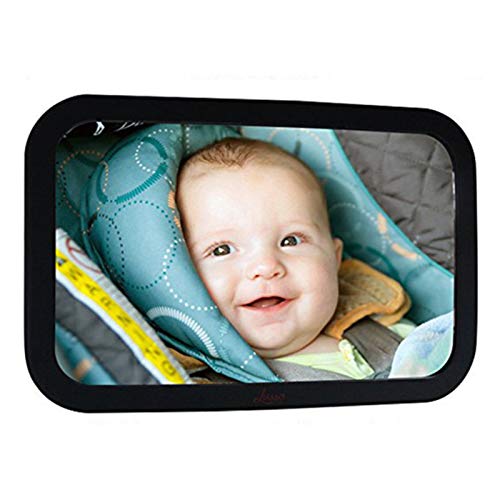 Shatterproof Baby Backseat Mirror for Car - Safe Rear-Facing Infant Car Seat Mirror - Essential Car Accessories for Parents - Perfect for Road Trips and Daily Commutes