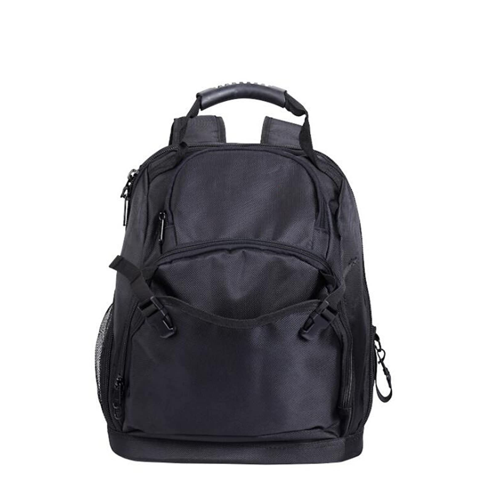 JUSTYUSHU Multifunctional Waterproof Shoulder Tool Backpack - Durable Oxford Fabric Storage Bag for Tools & Accessories (Black) - Perfect for Construction, DIY Projects, and Outdoor Work