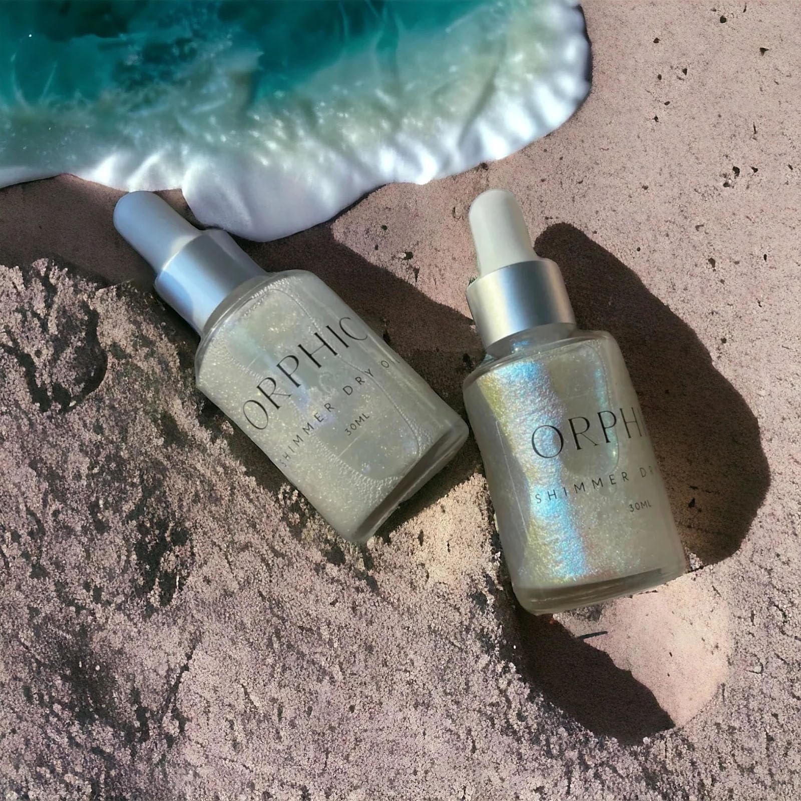 Orphic Body Shimmer & Glitter Oil - 30ml Shimmering Dry Body Oil with Golden Glow | Shiny Lotion for Parties, Festivals & Night Out Makeup