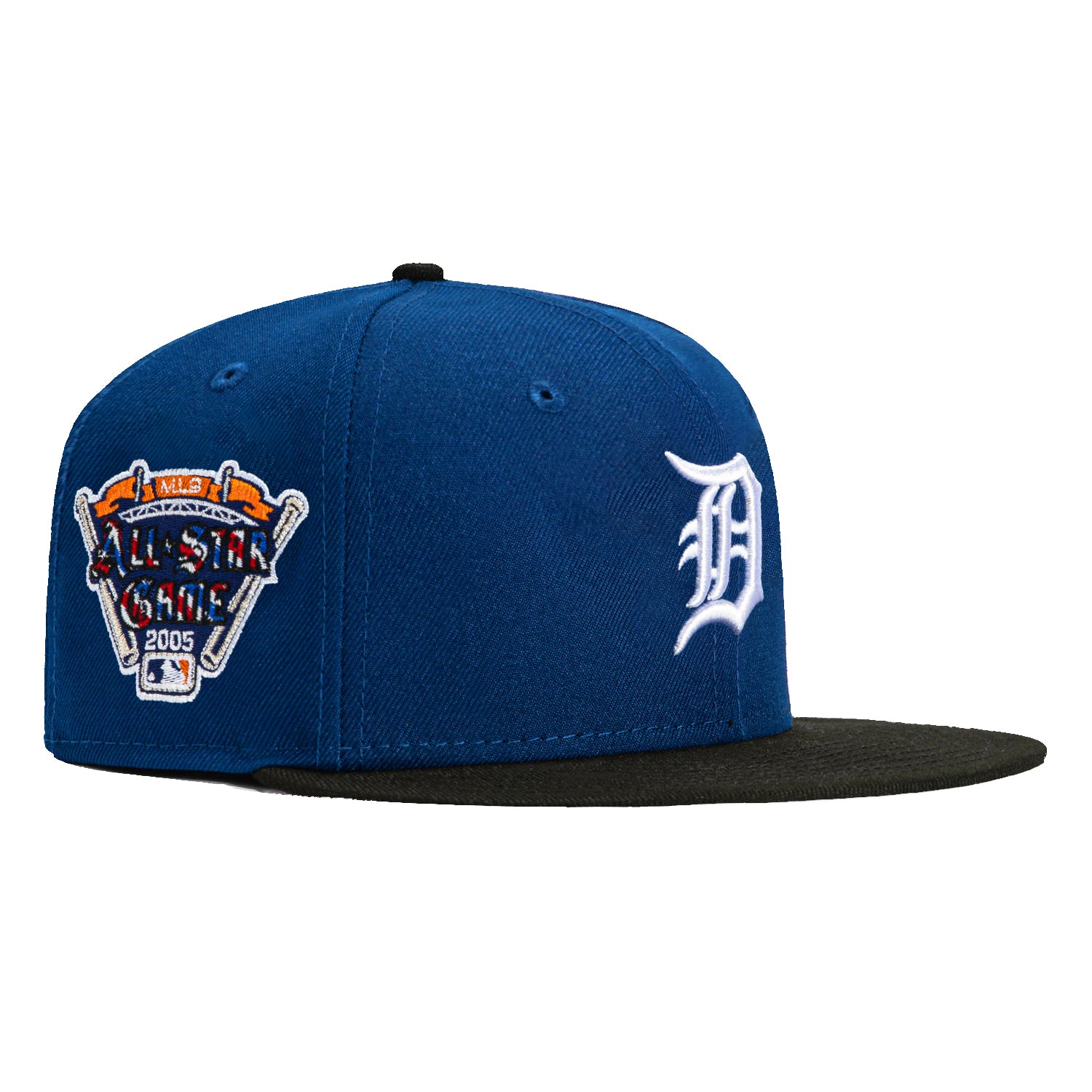 New Era 59Fifty Detroit Tigers 2005 All-Star Game Patch Snapback Hat - Royal/Black - Official MLB Licensed Baseball Cap for Men, Sports Fans & Streetwear Fashion