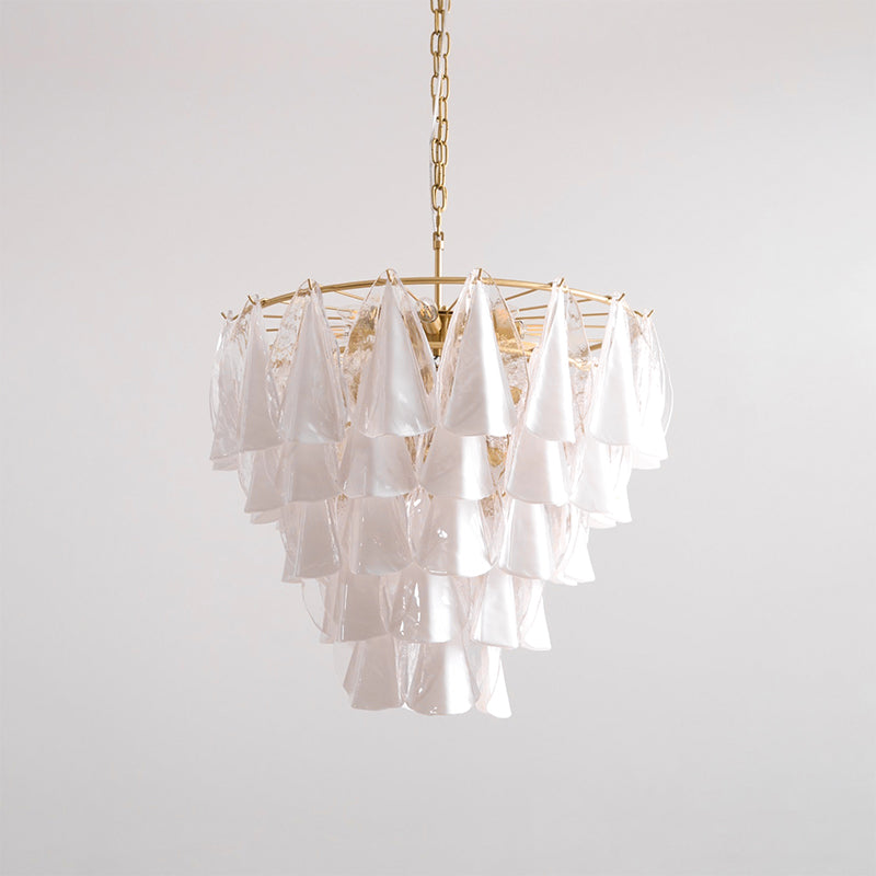 Elegant Marrina Murano Glass Chandelier - Handcrafted Italian Crystal Ceiling Light Fixture for Dining Room, Living Room & Bedroom Decor