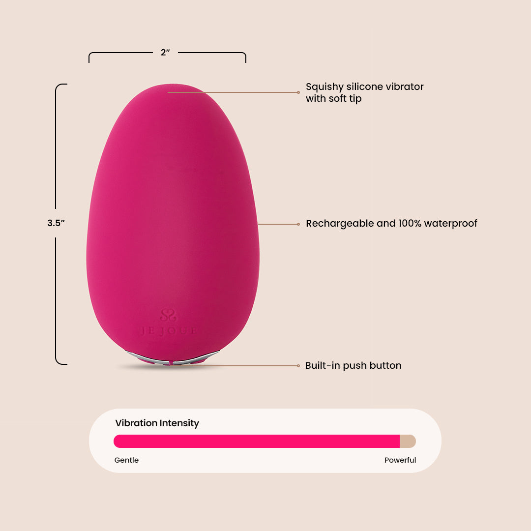 Je Joue Mimi Soft Palm Vibe - Ultra Soft Silicone Clitoral Stimulator for Women, Rechargeable Mini Vibrator - Perfect for Solo Play & Couples Intimacy