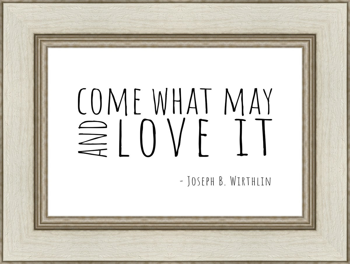Come What May By Paige Tilly - Inspirational Wall Art Decor for Home, Office & Gift Giving | Motivational Quote Print for Living Room, Bedroom & Workspace