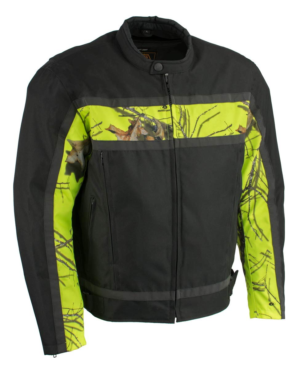 Milwaukee Leather Men's Textile Motorcycle Jacket - Oak (N.Green Mossy, 5X) - Durable Riding Gear for Harley & Cruiser Bikers - Perfect for Commuting & Road Trips