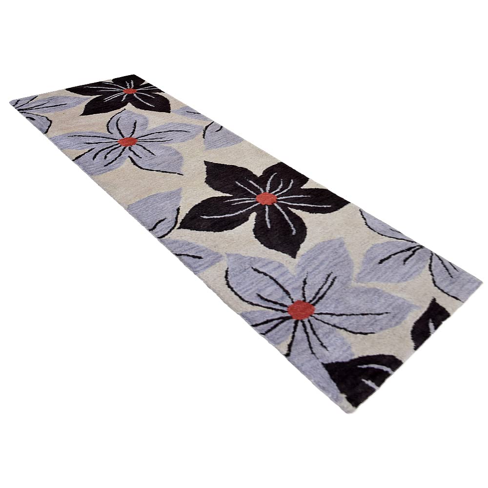 Hand Tufted Wool Eco-Friendly Runner Rug 2'6