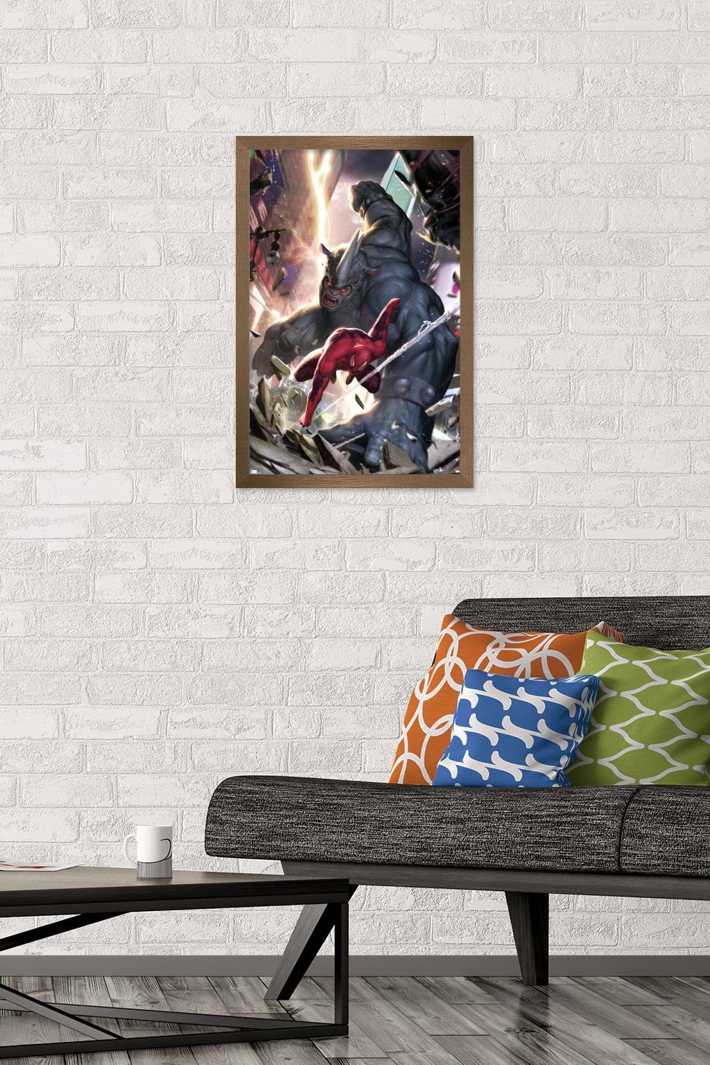 Marvel Comics Spider-Man vs Rhino & X-23 Wall Poster - 22.4