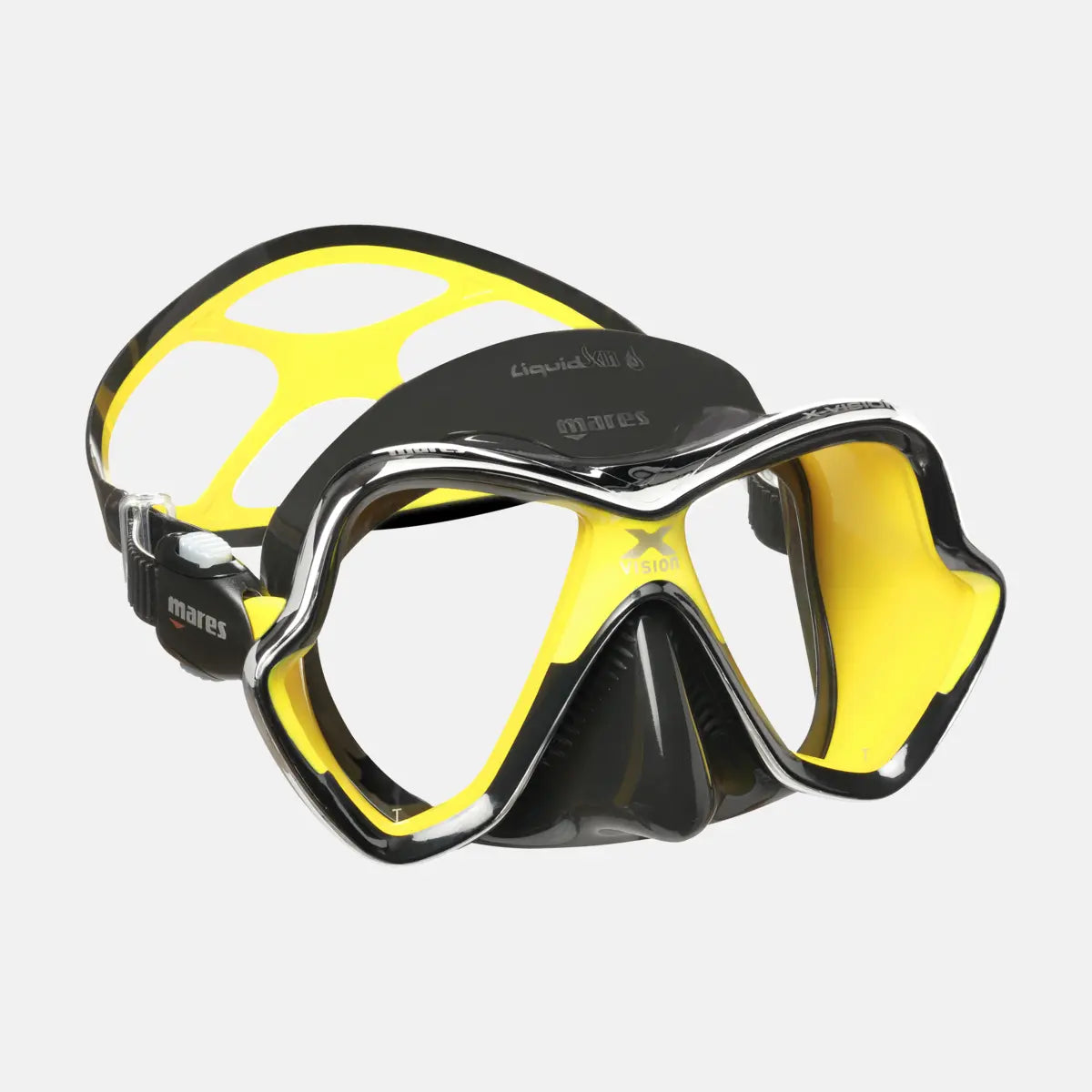 Mares X Vision Liquidskin Chrome Diving Mask - Anti-Fog Scuba Diving Mask with Tempered Glass for Snorkeling & Freediving - Perfect for Ocean Exploration and Underwater Photography